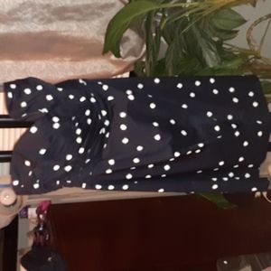 - H&M navy blue with white polka dots mini dress size 6